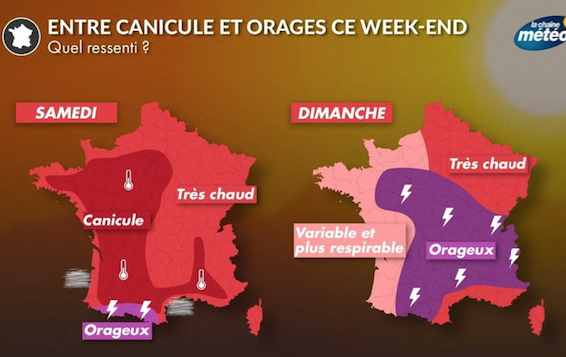 Isère et Rhône : après la canicule qui se poursuit aujourd’hui, changement de temps radical à venir dès dimanche…