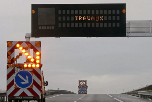 A cause des travaux ? Nouvel accident cet après-midi sur l’A7 après la barrière de péage de Reventin-Vaugris