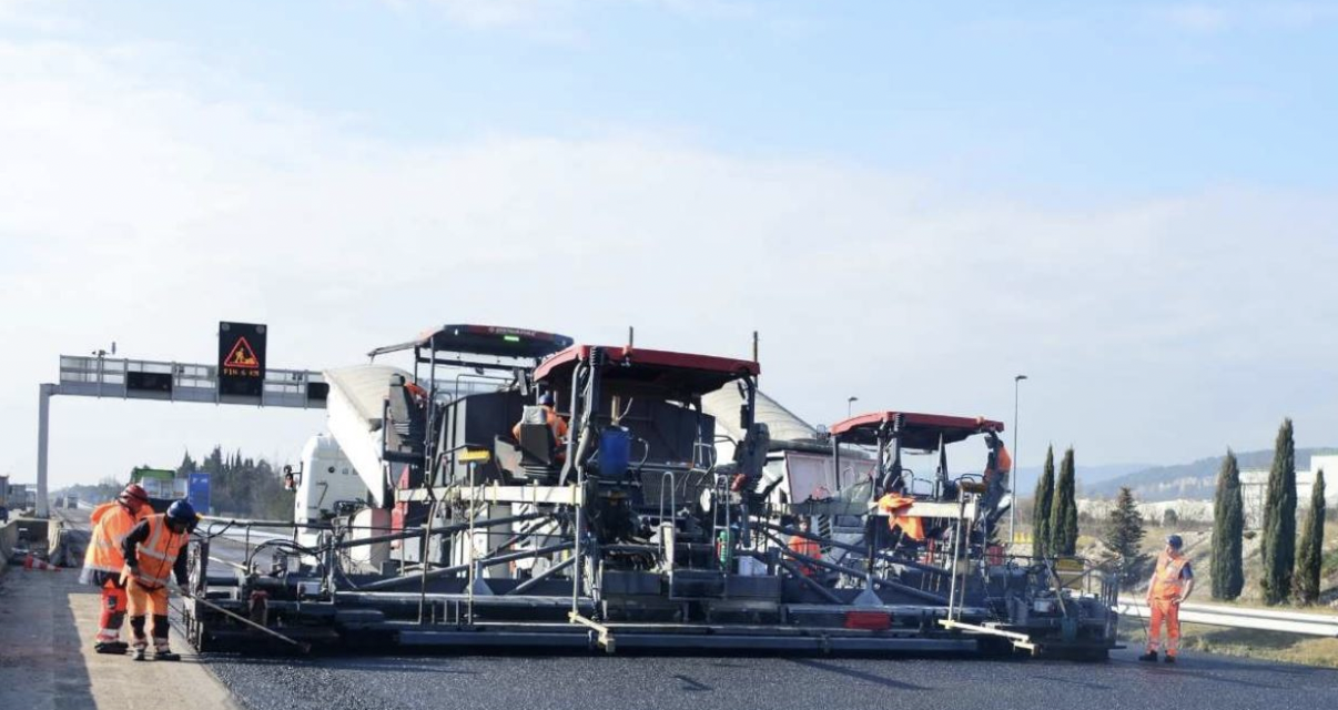 Les  travaux de rénovation des chaussées de l’A7 au Sud de Vienne, suspendus pendant les vacances de la Toussaint. Ils reprendront après…