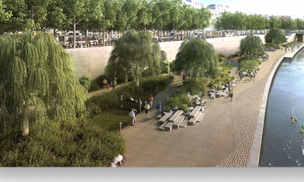 Création en 2024 d’un Belvédère et d’un jardin fluvial sur la Saône : les  travaux des « Terrasses de la Presqu’île » quai Saint-Antoine à Lyon enfin lancés