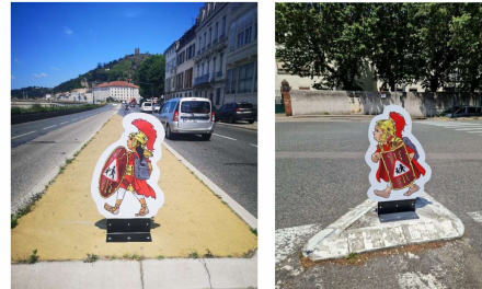 Une idée initiée par le conseil municipal d’enfants de Vienne : des silhouettes installées aux abords des passages piétons