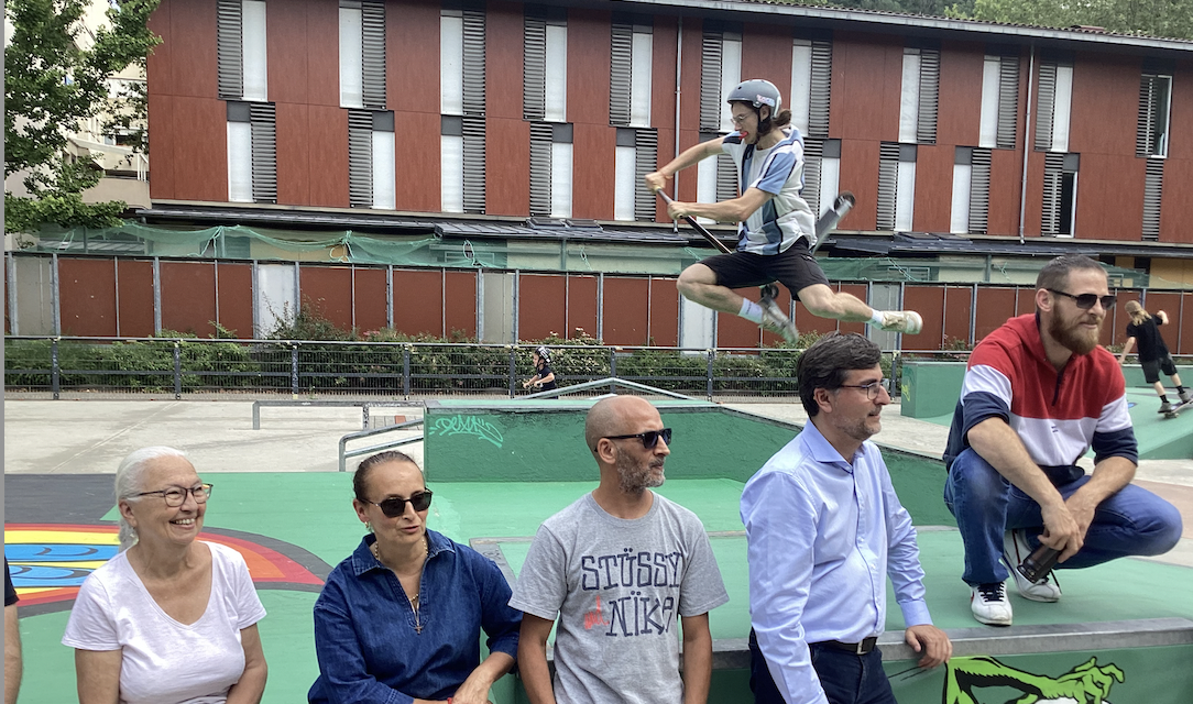 Inauguration : grâce aux graffeurs Don et Undex, internationalement connus,  le skatepark de Vienne devient aussi un support artistique…