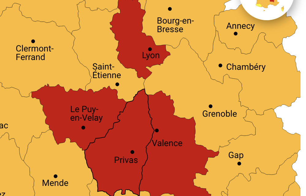 Jusqu’à 42 degrés attendus à Lyon et en vallée du Rhône : le département du Rhône placé en alerte rouge canicule !