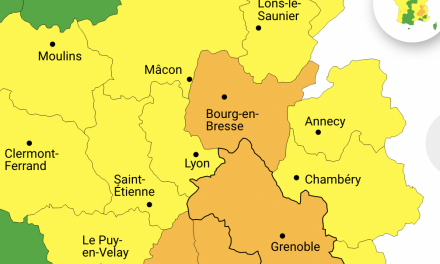 Météo France place l’Isère en vigilance orange pluie/inondation cet après-midi et ce soir : des cumuls de 60 à 80 mm, voire plus, sont possibles 