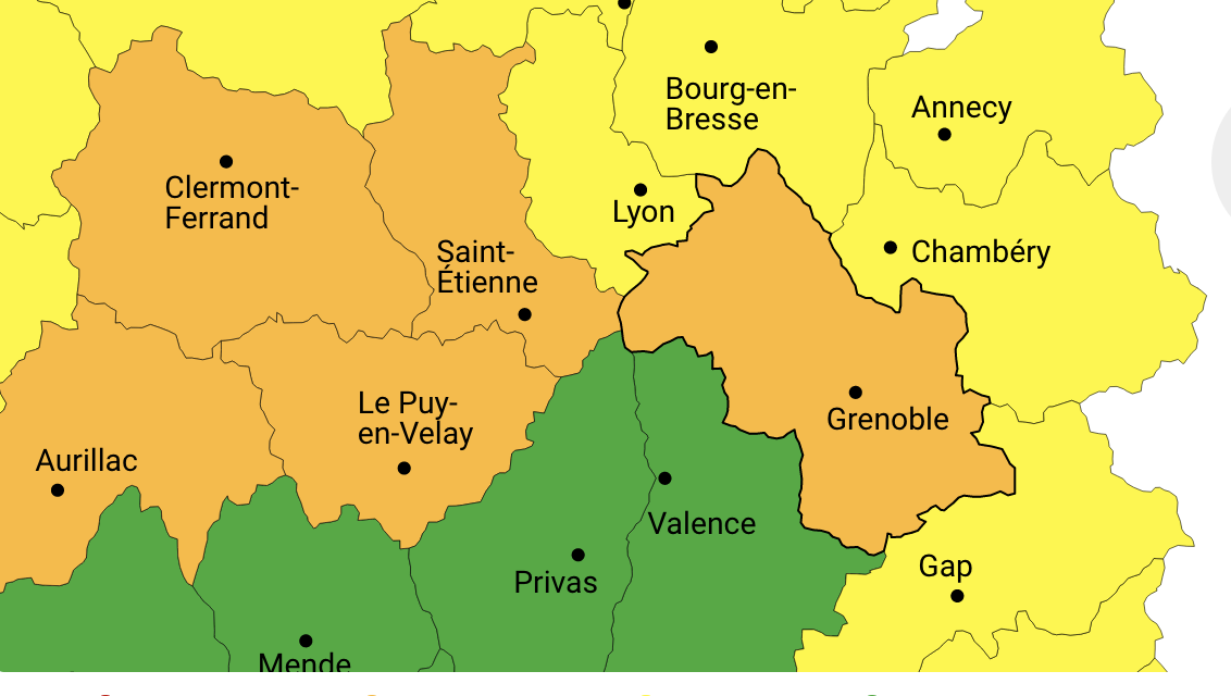 Le temps va changer : l’Isère en vigilance orange « neige verglas » aujourd’hui, avec une limite pluie/neige à 2/300 m