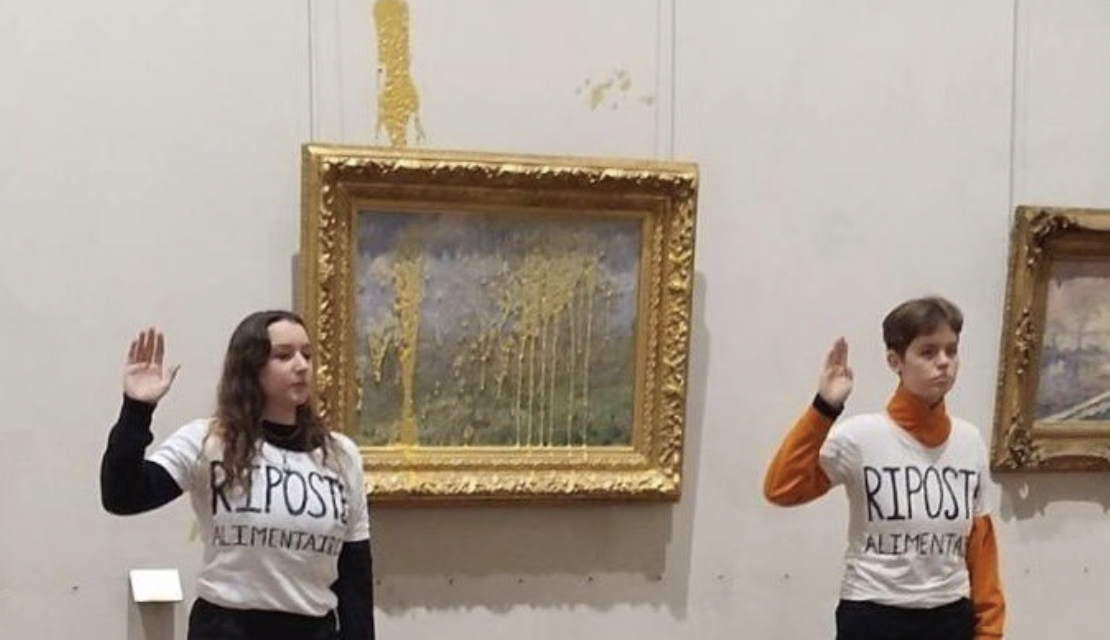 Musée des Beaux Arts de Lyon : une toile de Monet aspergée de soupe par des écologistes de « Riposte Alimentaire »