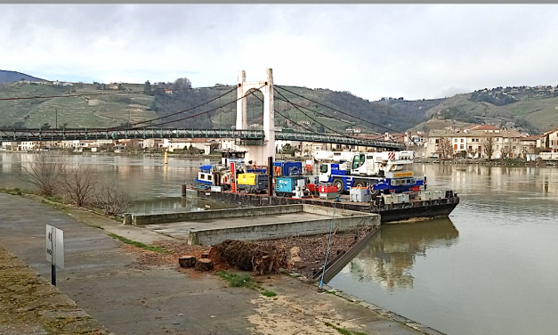 Barge, étude géotechnique et palées : les travaux de sécurisation du pont de Condrieu ont débuté