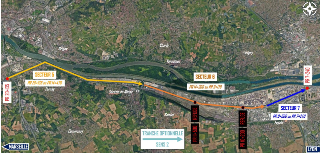 Attention, travaux sur l’autoroute A7, du 18 mars… au 7 juin 2024, avec de nombreuses nuits de fermeture entre Ternay et Saint-Fons