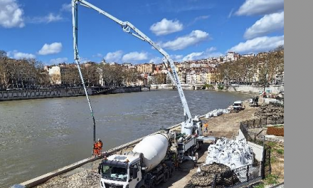 Les travaux des « Terrasses de la Presqu’île » en bord de Saône arrêtés à Lyon, suite à un affaissement de terrain…