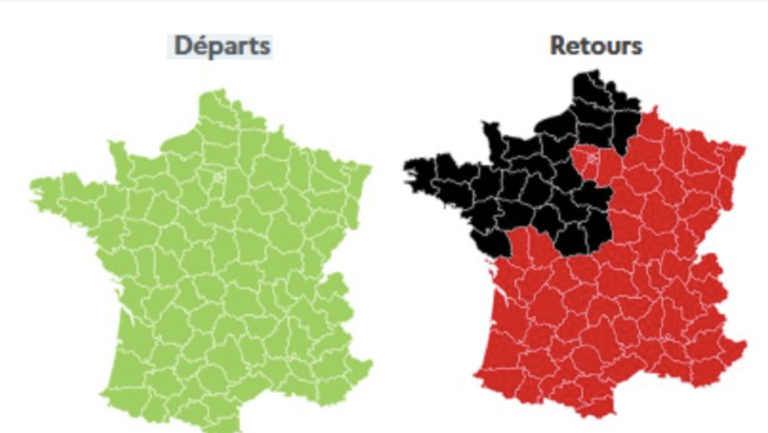 L’A7 et les voies routières d’Auvergne-Rhône-Alpes en rouge pour les retours du long week-end de l’Ascension