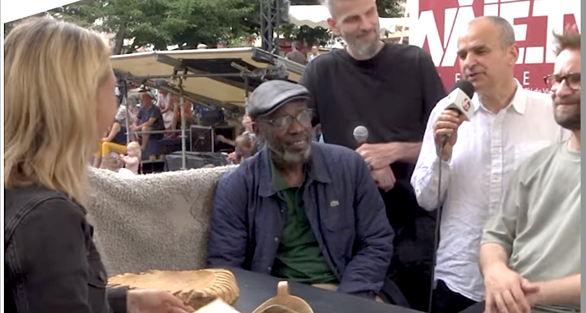 Jazz à Vienne jour 3-Avant leur formidable concert au théâtre antique, «Les  Egarés » (Sissoko, Ségal, Parisien, Peirani) sur le plateau de Jazz’Actu