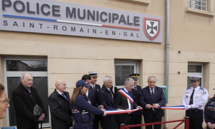 Inauguration du poste de police municipale de Saint-Romain-en-Gal sur fond de retour de la police de proximité dans les petites villes