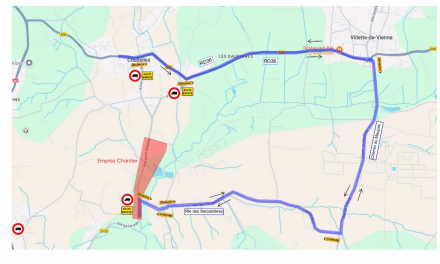 Renouvellement de réseau d’assainissement  Route de la Sévenne à Chuzelles