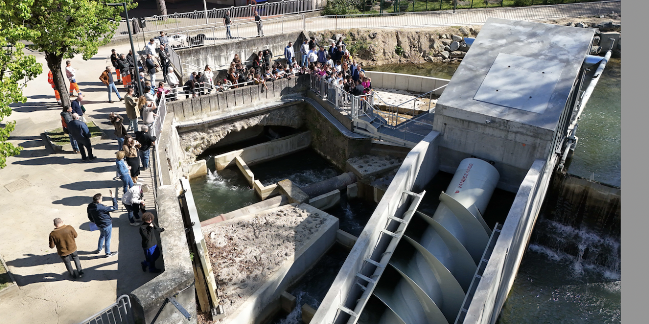 Mise en service, la micro-centrale de la Gère à Vienne alimente désormais en électricité 21 bâtiments de la Ville