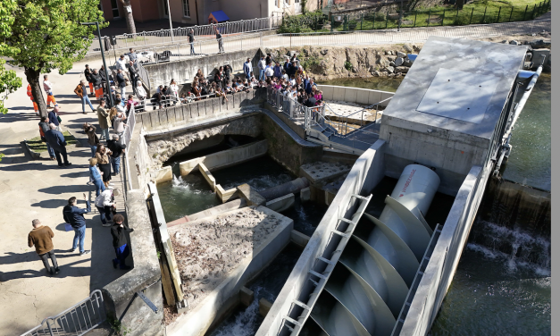 Mise en service, la micro-centrale de la Gère à Vienne alimente désormais en électricité 21 bâtiments de la Ville