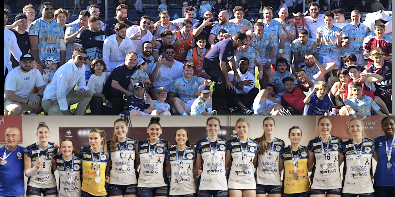 Rugby et volley-Une journée à marquer d’une pierre blanche  : les équipes viennoises évoluant au plus haut niveau brillent toutes les deux