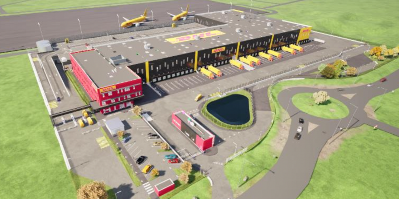 La méga-plateforme aérienne de DHL à Colombier-Saugnieu inaugurée près de St-Ex le 11 juin : 23 400 m2, 110 M€ d’investissement…