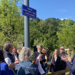 Inauguration de l’ex-Esplanade Abbé Pierre  rebaptisée du nom de la syndicaliste viennoise Claudine dite Claudette Coste Hussel