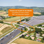 L’ouverture du demi-échangeur de Vienne sur l’A 7 toujours prévue à l’automne : une nouvelle phase du chantier avec sens unique débute le lundi 19 mai