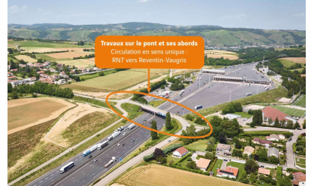 L’ouverture du demi-échangeur de Vienne sur l’A 7 toujours prévue à l’automne : une nouvelle phase du chantier avec sens unique débute le lundi 19 mai
