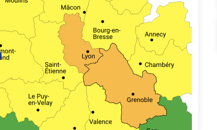  Seuls dans l’Hexagone, l’Isère et le Rhône restent en vigilance orange canicule jusqu’à (au moins) mercredi où le pic est attendu à 38°C