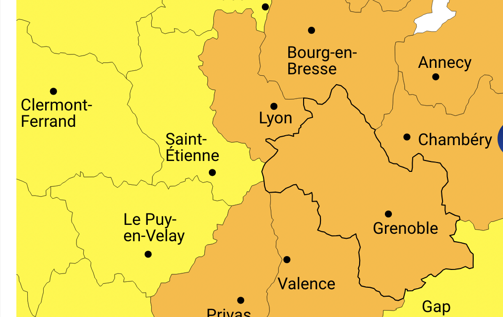 Météo France passe l’Isère en vigilance orange aux orages