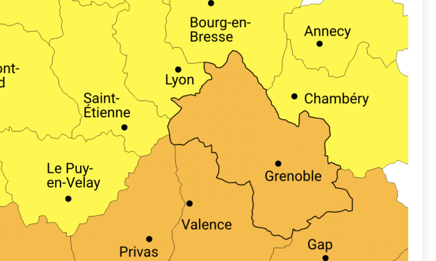 A partir de cette nuit, 0 heure, l’Isère passe en « alerte orange » pluie-inondation : les précipitations pourraient atteindre de 70 à 90 mm