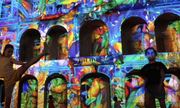 Vidéo-Revivez le spectacle son et lumière sur les trois façades de l’hôtel-de-ville de Vienne, l’été 2025