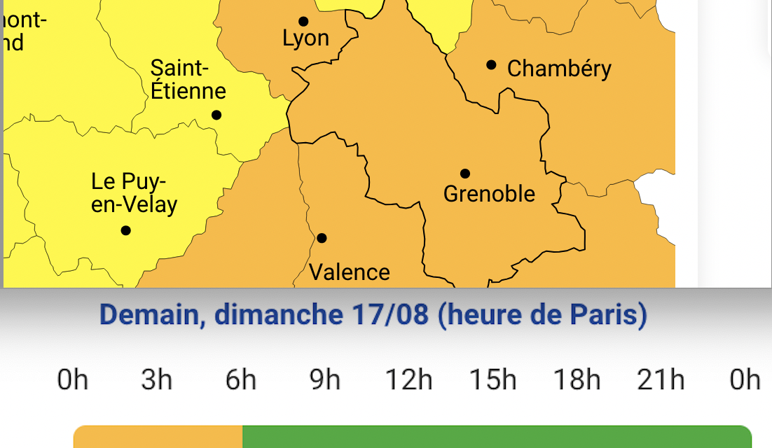 Retour au vert  en Isère : Météo France annonce la fin du long épisode orange canicule