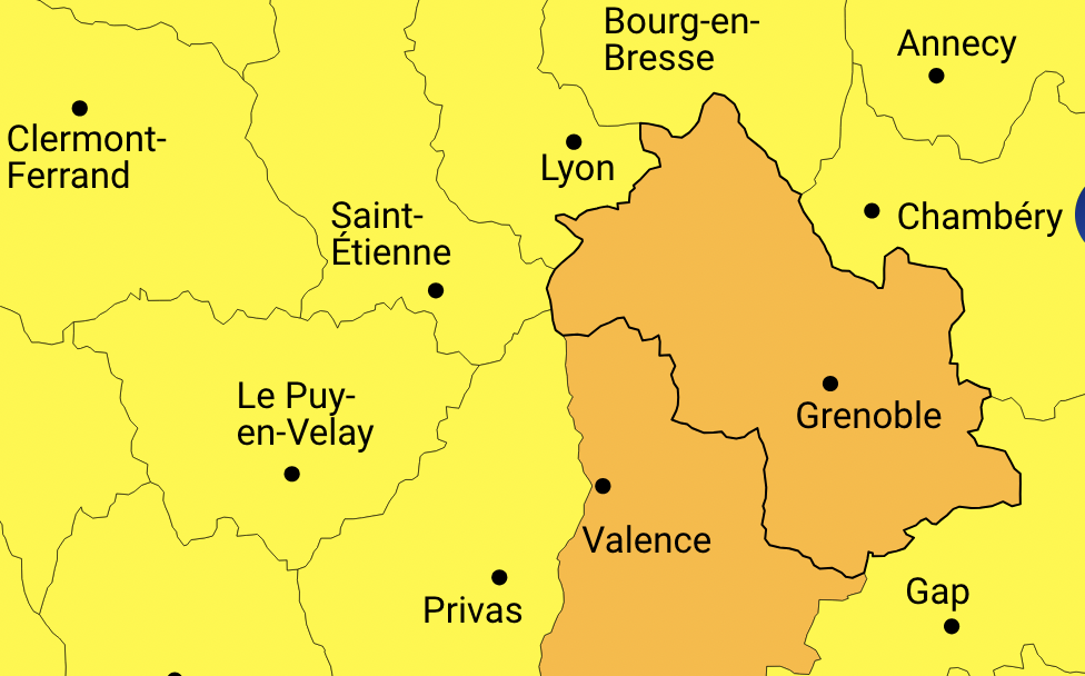 Météo : l’Isère passe en vigilance orange aux orages/pluie inondation ce dimanche jusqu’à minuit