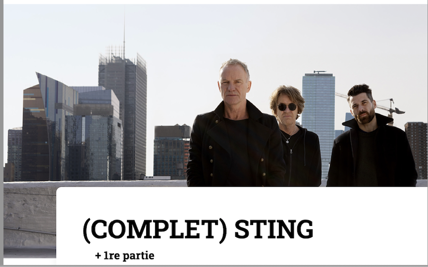 Le concert de Sting le 28 juillet au théâtre antique de Vienne affiche déjà « complet » !