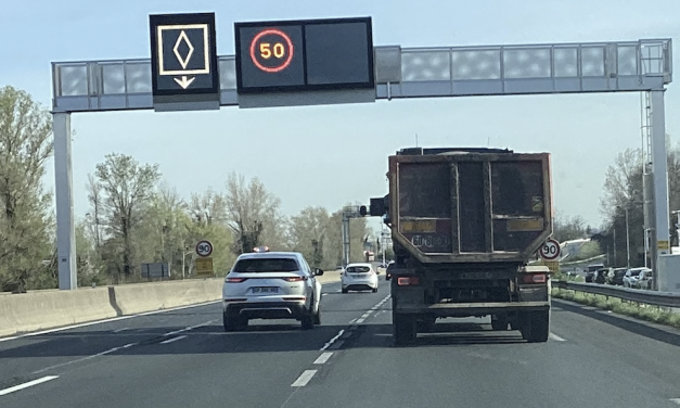 «  Régulation  dynamique » sur l’Autoroute A7 à partir du mercredi 8 octobre, 7 h : la vitesse pourra être abaissée jusqu’à 50 km/heure entre le nœud de Ternay et Feyzin…
