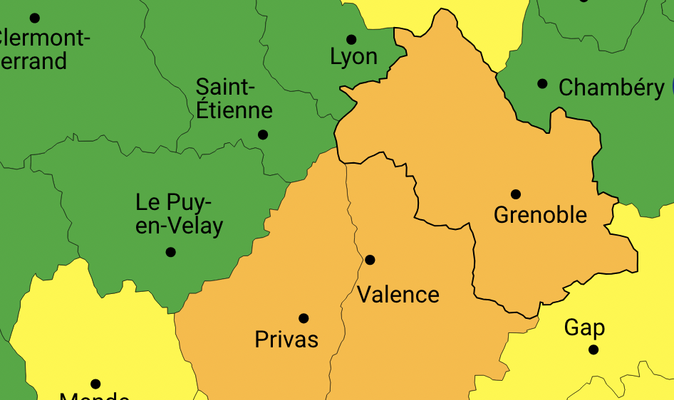 Fortes précipitations attendues (50 à 70 mm) : l’Isère en alerte orange pluie-inondation depuis 6 heures ce matin