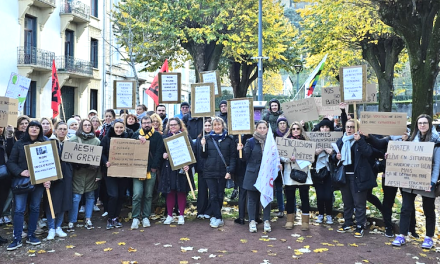 Ils accompagnent les élèves en situation de handicap : en grève,  les AESH manifestent devant la sous-préfecture à Vienne