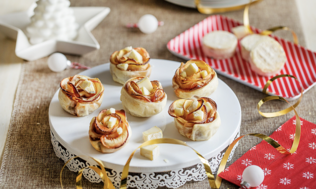 Recette:  «  roses feuilletées » avec la Rigotte de Condrieu