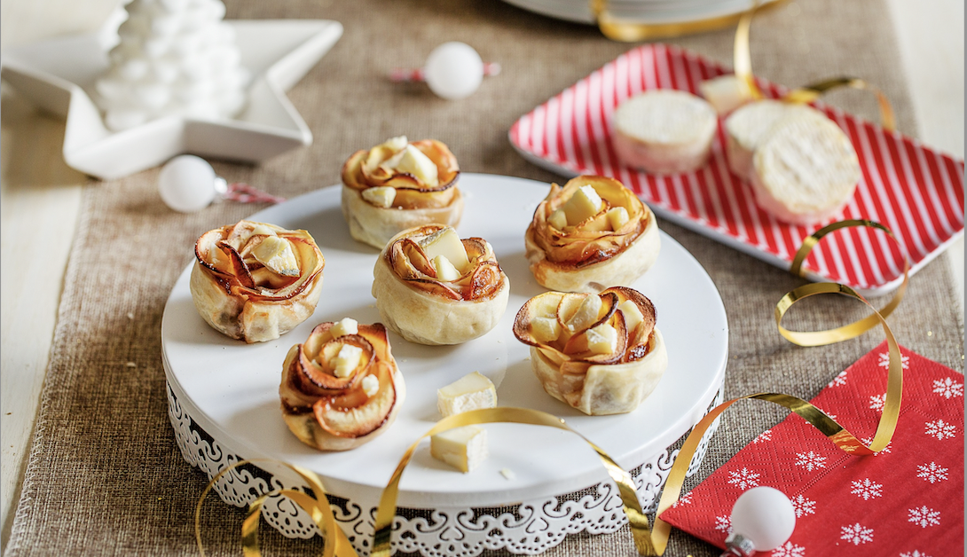 Recette:  «  roses feuilletées » avec la Rigotte de Condrieu