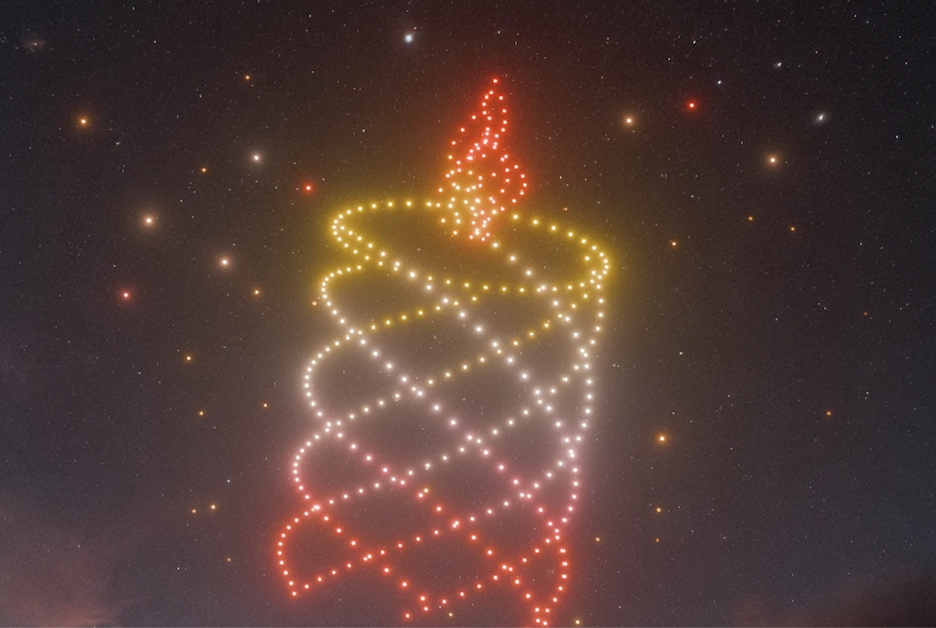 500 drones au dessus de la Tête d’or à Lyon pour la Fête des Lumières