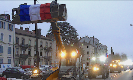 Ce matin à Vienne : les agriculteurs en colère sont entrés pacifiquement dans la ville