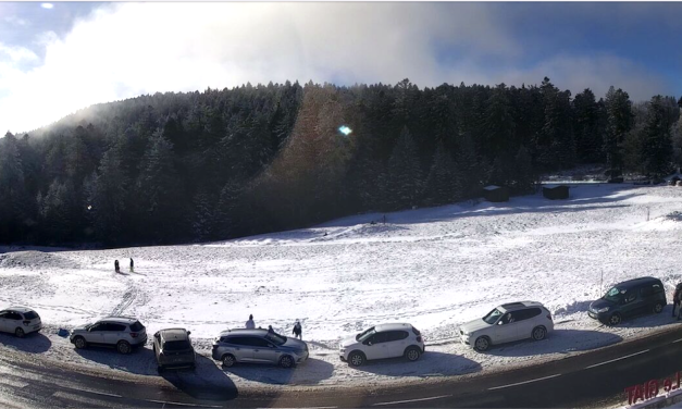 10 à 12 cm de neige ce dimanche sur le Pilat : ouverture de l’Espace nordique du Bessat, malgré un faible enneigement