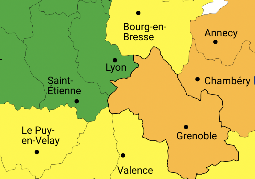 L’Isère placée en vigilance orange  pour neige et verglas ce vendredi 23 janvier à partir de 18 heures