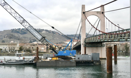 Pont de Condrieu : le chantier de renforcement  du tablier franchit une nouvelle étape