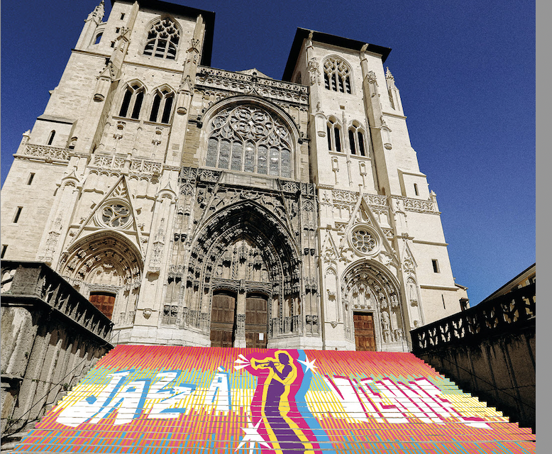 Jazz à Vienne : le visuel qui va habiller cet été la cathédrale  Saint-Maurice dévoilé, c’est la proposition n°1