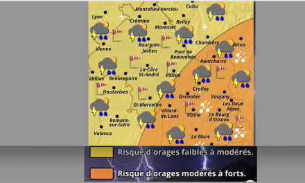 L’Isère  reste en vigilance orange canicule, mais passe au jaune pour risques d&rsquo;orages, surtout sur les massifs, un peu en plaine…