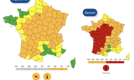 Météo France place demain dimanche 21 juin, 35 départements en vigilance rouge canicule : l’Isère et Auvergne-Rhône-Alpes pour l’heure épargnés
