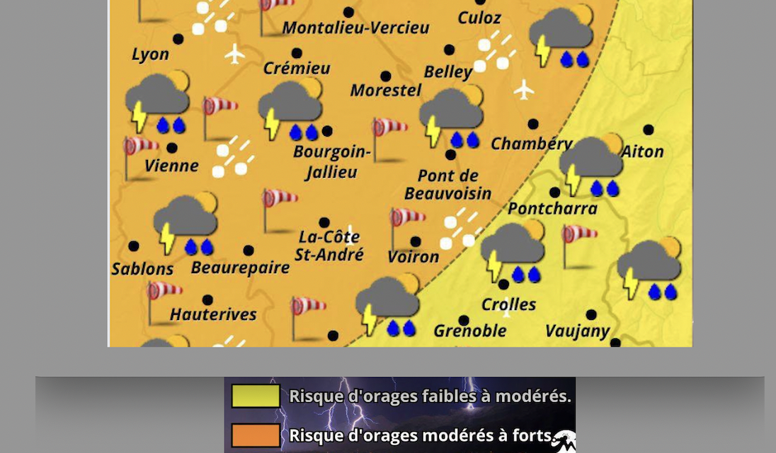 Risques d’orages « potentiellement actifs » annoncés dés ce vendredi matin. Les températures vont (un peu) baisser