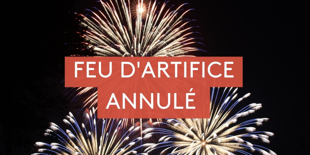 14 juillet à Vienne : d’abord annoncé à 22 h 30, le feu d’artifice qui aurait dû être tiré de la passerelle de Ste-Colombe, finalement annulé. Explications