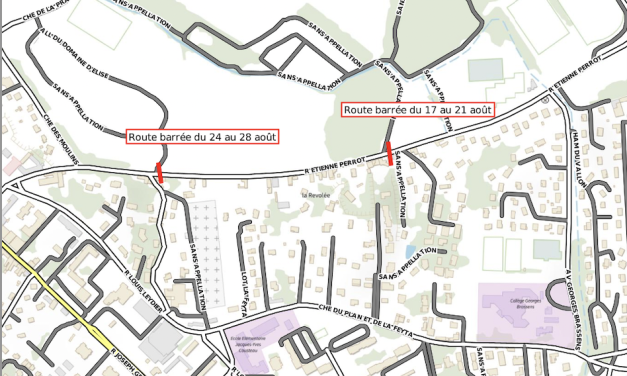 Rues barrées  et coupures d’eau à Pont-Evêque pour renouvellement des réseaux d’eaux pluviales