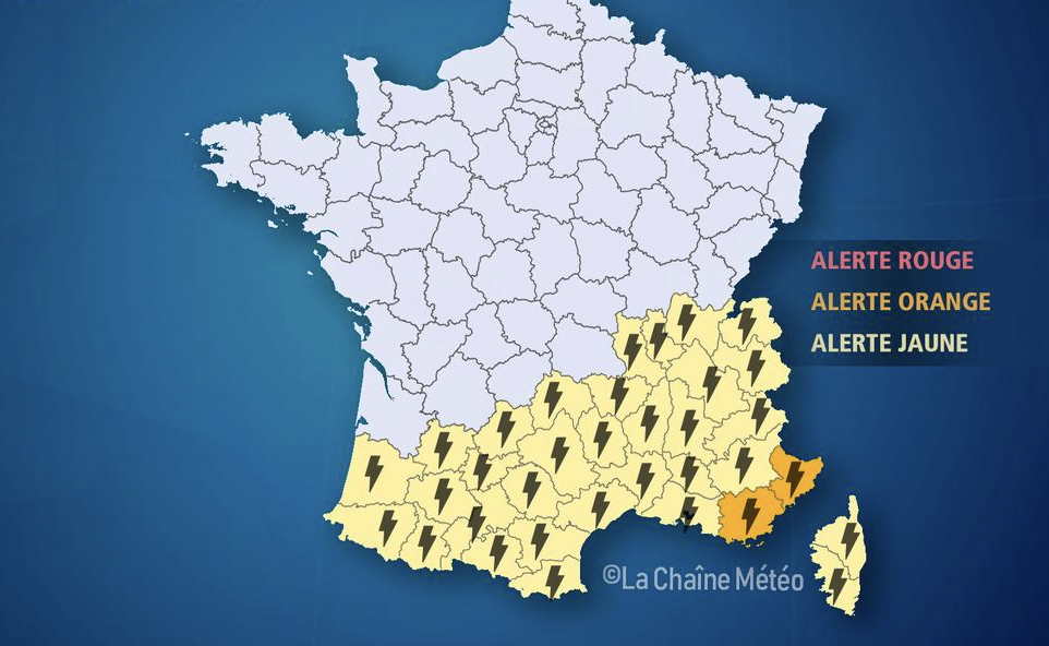 Météo-Orages susceptibles d&rsquo;être intenses annoncés dès jeudi, mais aussi vendredi sur l’Isère avec une nette chute des températures