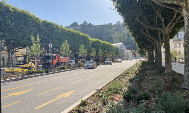 Travaux estivaux : finalisation des travaux sur le cours  Brillier à Vienne. Le tapis de bitume sera déposé dans la nuit du 18 au 19 août