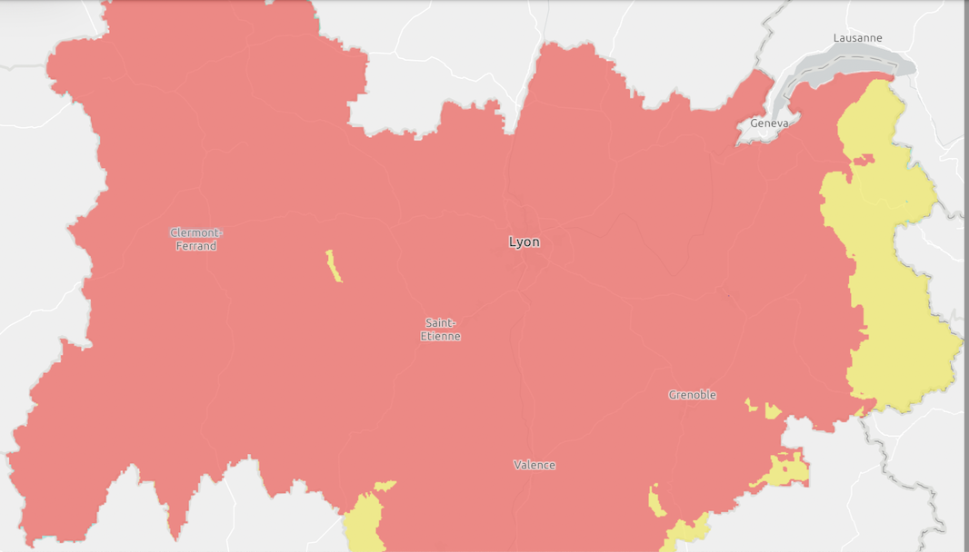 Pollution à l’ozone sur le Nord-Isère et le bassin lyonnais : mesures de limitations de vitesse (- 20 km/h) et vignettes Crit’air activées